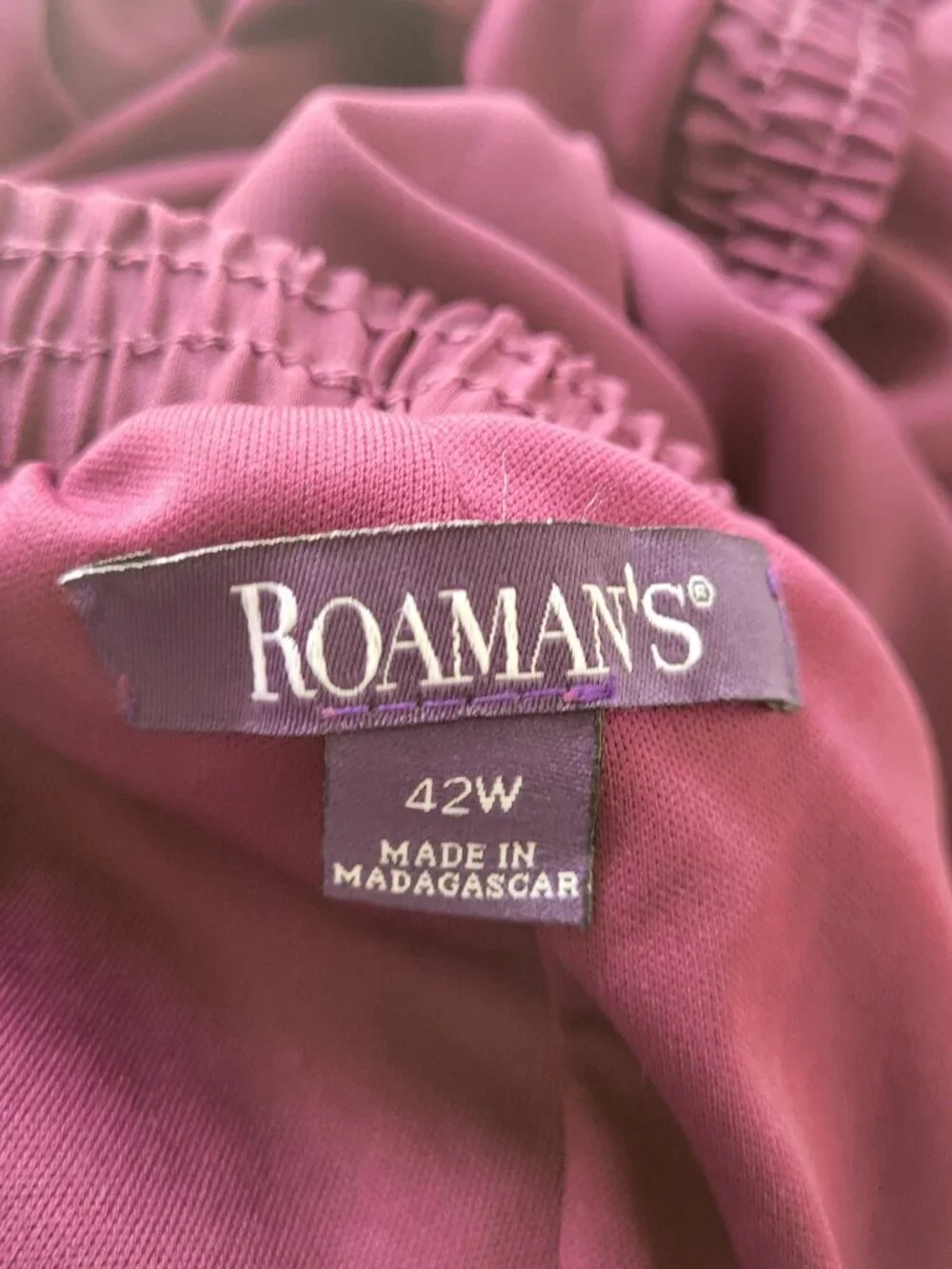 Roamans Plus 42W Pantsuit 3-Pc Purple Paisley Party Formal Travel Set SWE128E